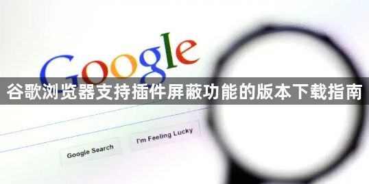 谷歌浏览器支持插件屏蔽功能的版本下载指南1