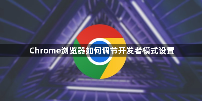 Chrome浏览器如何调节开发者模式设置1