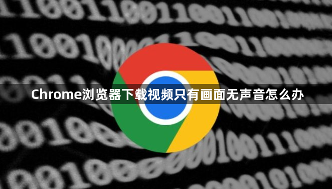 Chrome浏览器下载视频只有画面无声音怎么办1