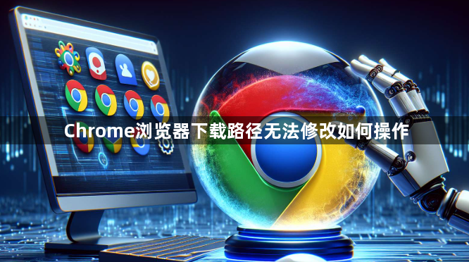 Chrome浏览器下载路径无法修改如何操作1