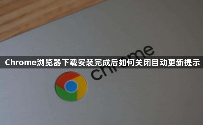 Chrome浏览器下载安装完成后如何关闭自动更新提示1