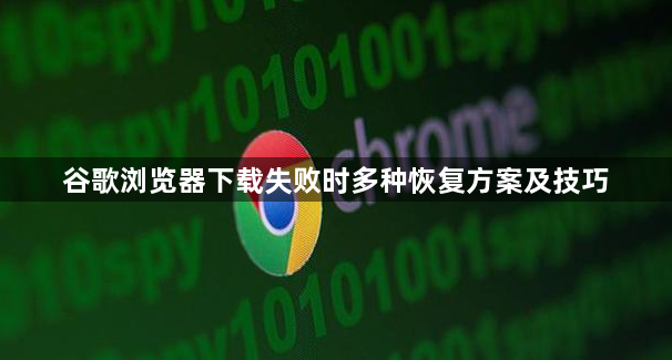 谷歌浏览器下载失败时多种恢复方案及技巧1
