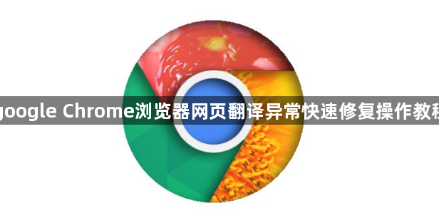 google Chrome浏览器网页翻译异常快速修复操作教程1