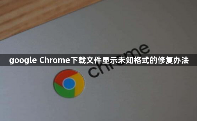 google Chrome下载文件显示未知格式的修复办法1