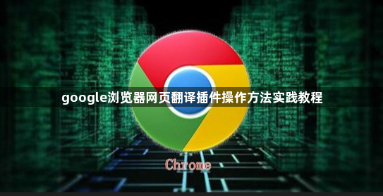 google浏览器网页翻译插件操作方法实践教程1