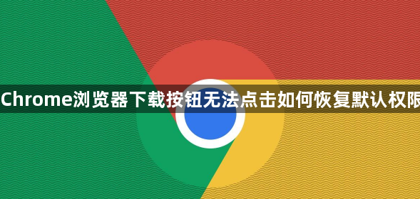 Chrome浏览器下载按钮无法点击如何恢复默认权限1