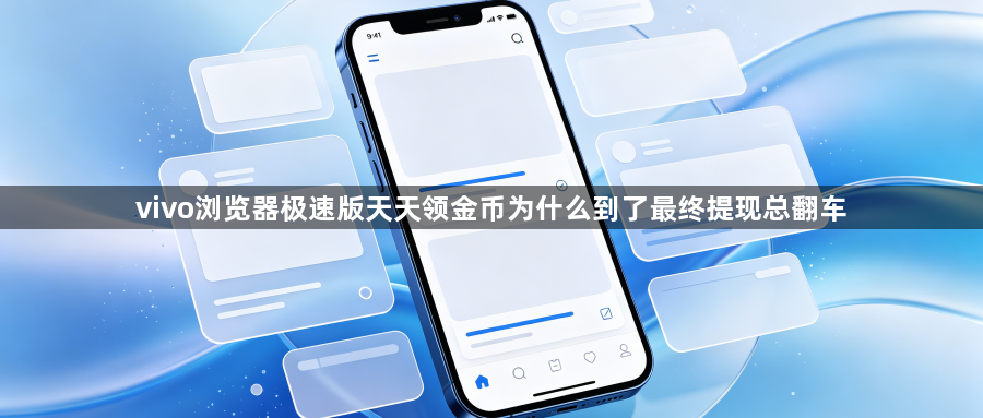 vivo浏览器极速版天天领金币为什么到了最终提现总翻车1