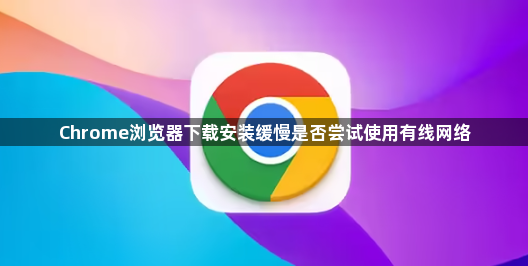Chrome浏览器下载安装缓慢是否尝试使用有线网络1