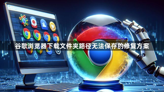 谷歌浏览器下载文件夹路径无法保存的修复方案1