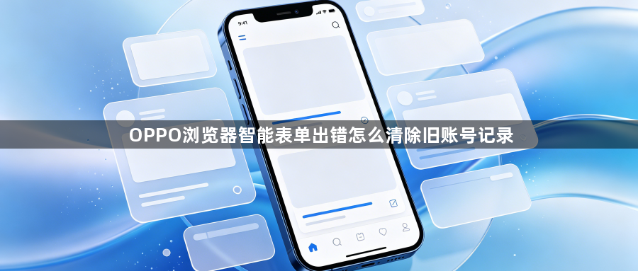 OPPO浏览器智能表单出错怎么清除旧账号记录1