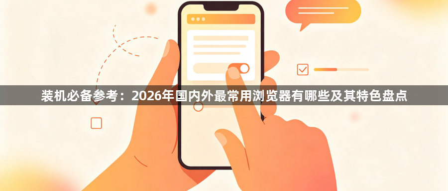 装机必备参考：2026年国内外最常用浏览器有哪些及其特色盘点1