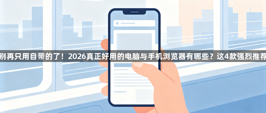 别再只用自带的了！2026真正好用的电脑与手机浏览器有哪些？这4款强烈推荐1