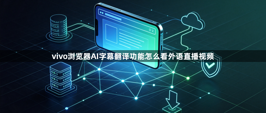 vivo浏览器AI字幕翻译功能怎么看外语直播视频1