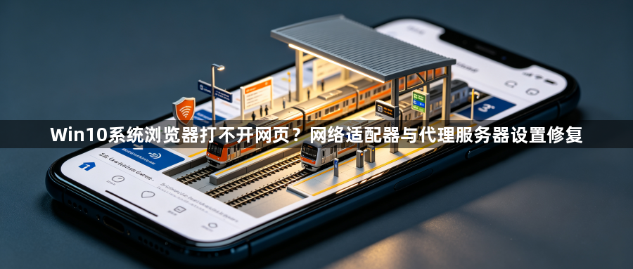 Win10系统浏览器打不开网页？网络适配器与代理服务器设置修复1