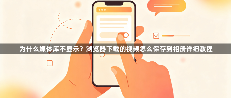 为什么媒体库不显示?浏览器下载的视频怎么保存到相册详细教程1