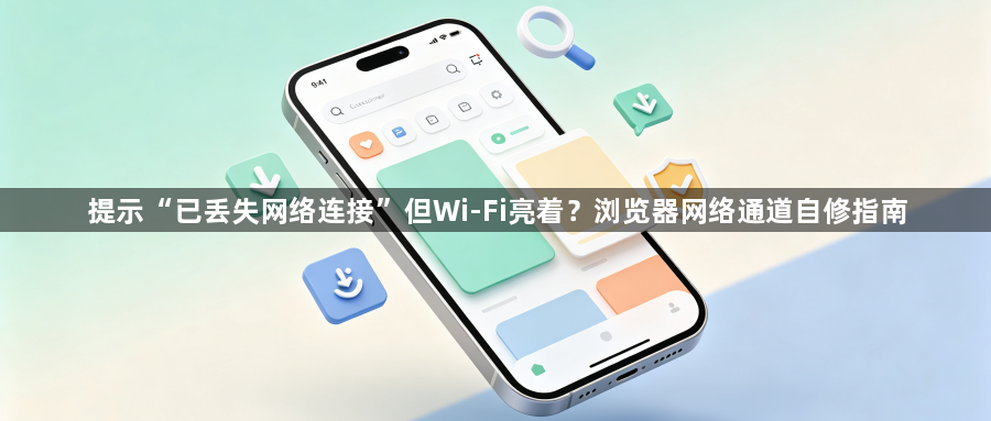 提示“已丢失网络连接”但Wi-Fi亮着？浏览器网络通道自修指南1