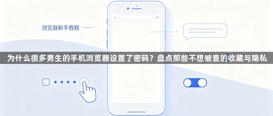 为什么很多男生的手机浏览器设置了密码？盘点那些不想被查的收藏与隐私1