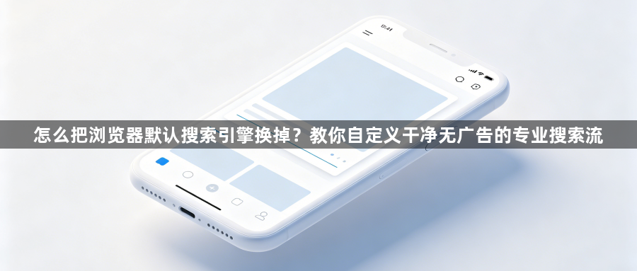 怎么把浏览器默认搜索引擎换掉？教你自定义干净无广告的专业搜索流1