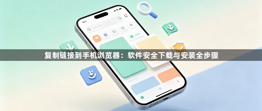 复制链接到手机浏览器：软件安全下载与安装全步骤1