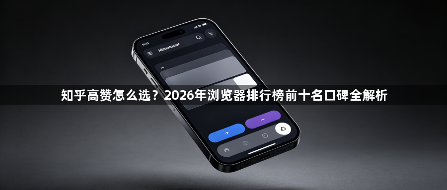 知乎高赞怎么选？2026年浏览器排行榜前十名口碑全解析1