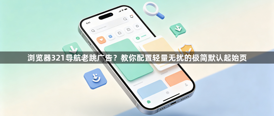 浏览器321导航老跳广告？教你配置轻量无扰的极简默认起始页1