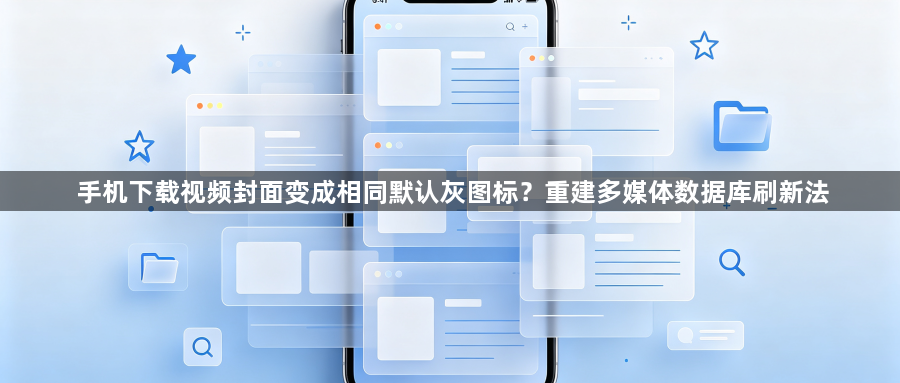 手机下载视频封面变成相同默认灰图标？重建多媒体数据库刷新法1